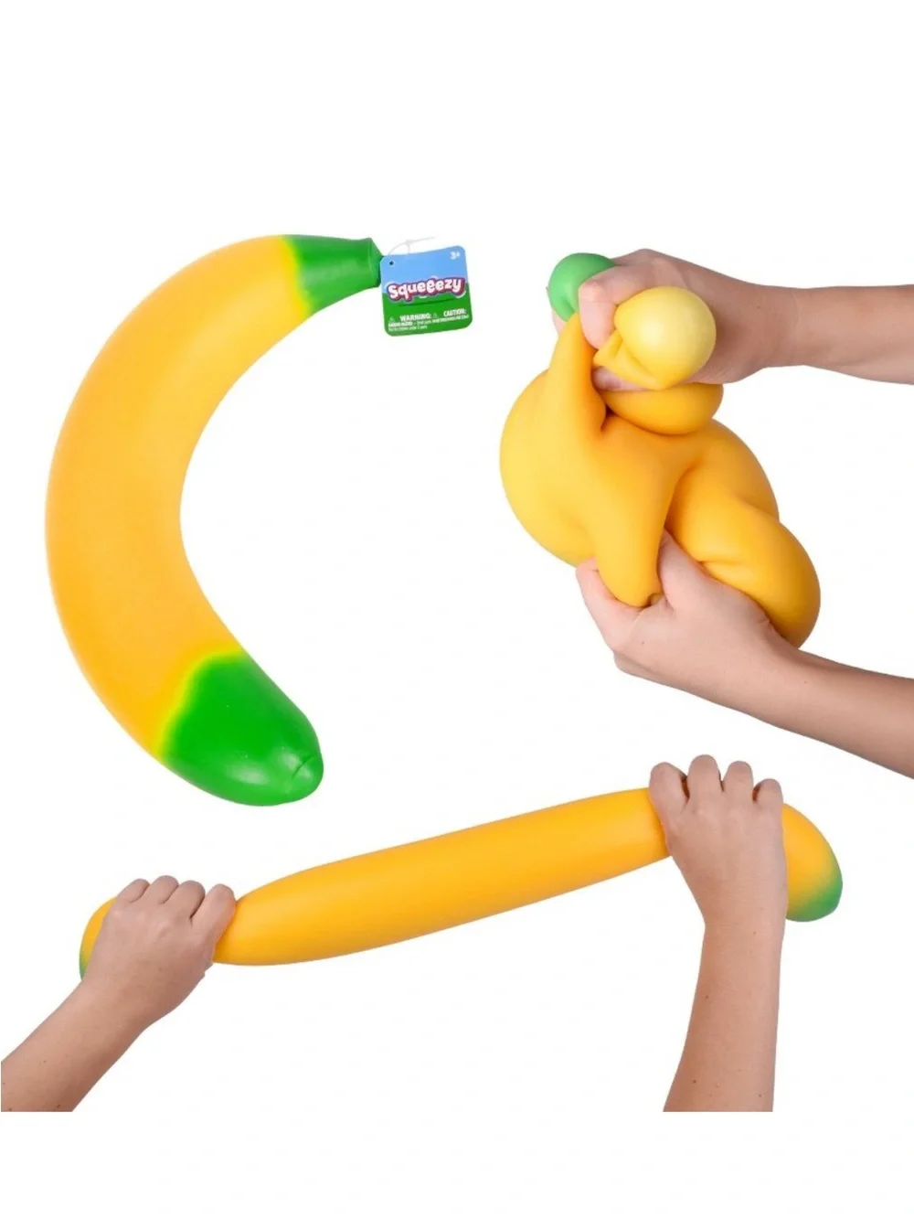 Squeeze Giant Banana Squishy Toy - Yellow, Green